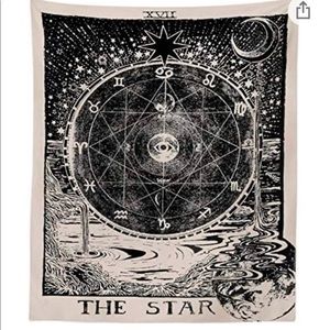 Moon and Star Tarot Card Tapestry